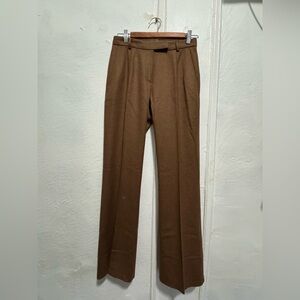 MaxMara Women's Brown Tailored Wool-Blend Pants